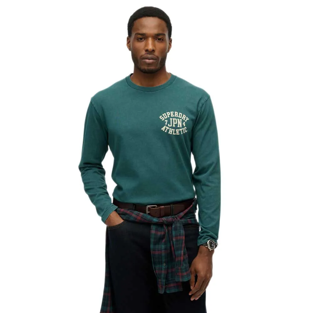 

Лонгслив Superdry Athletic Ess, зеленый