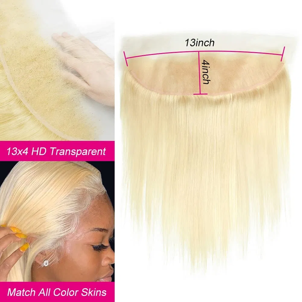 Блондинистый фронтальный парик 13x4 Lace Frontal из бразильских волос Arenshxc — фото 2