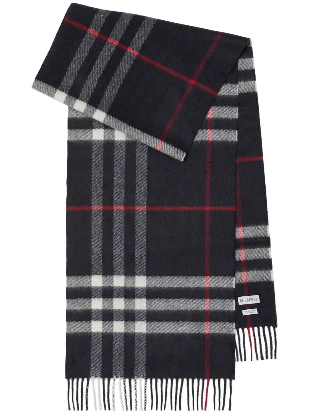 

Кашемировый шарф в клетку BURBERRY, синий