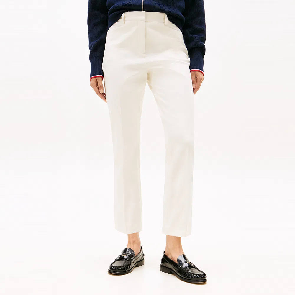 Женские брюки-клёш Kick Flare Gabardine цвета айвори от Tommy Hilfiger Women — фото 3