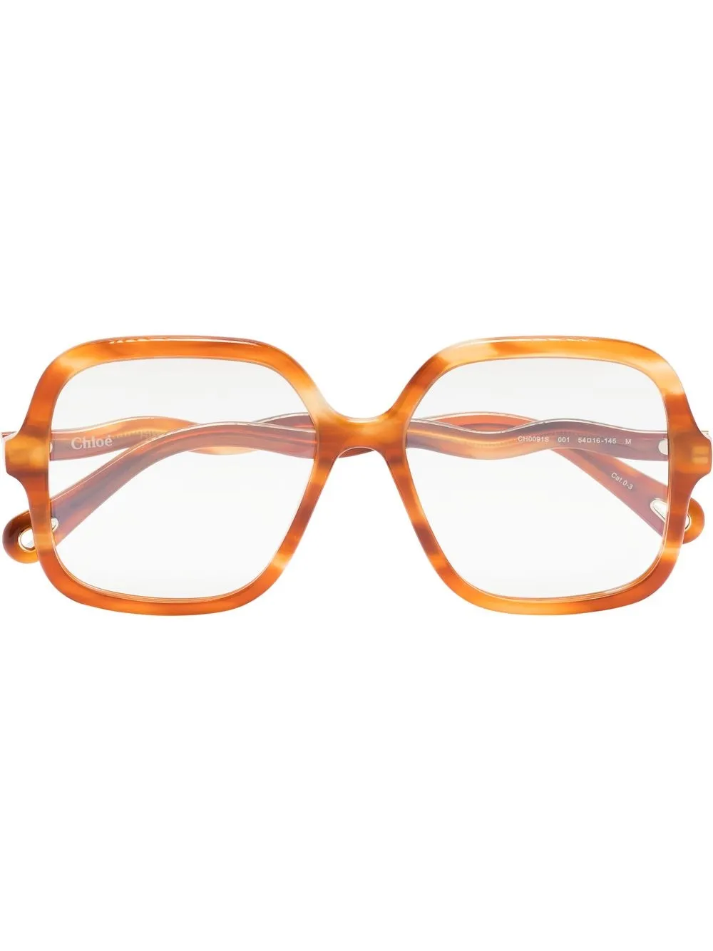 

Очки в квадратной оправе Chloé Eyewear, оранжевый