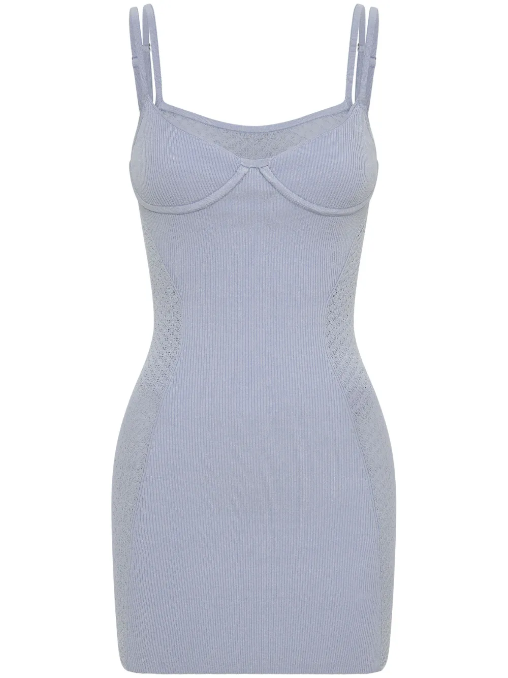 

Платье мини Serpent в рубчик Dion Lee, синий