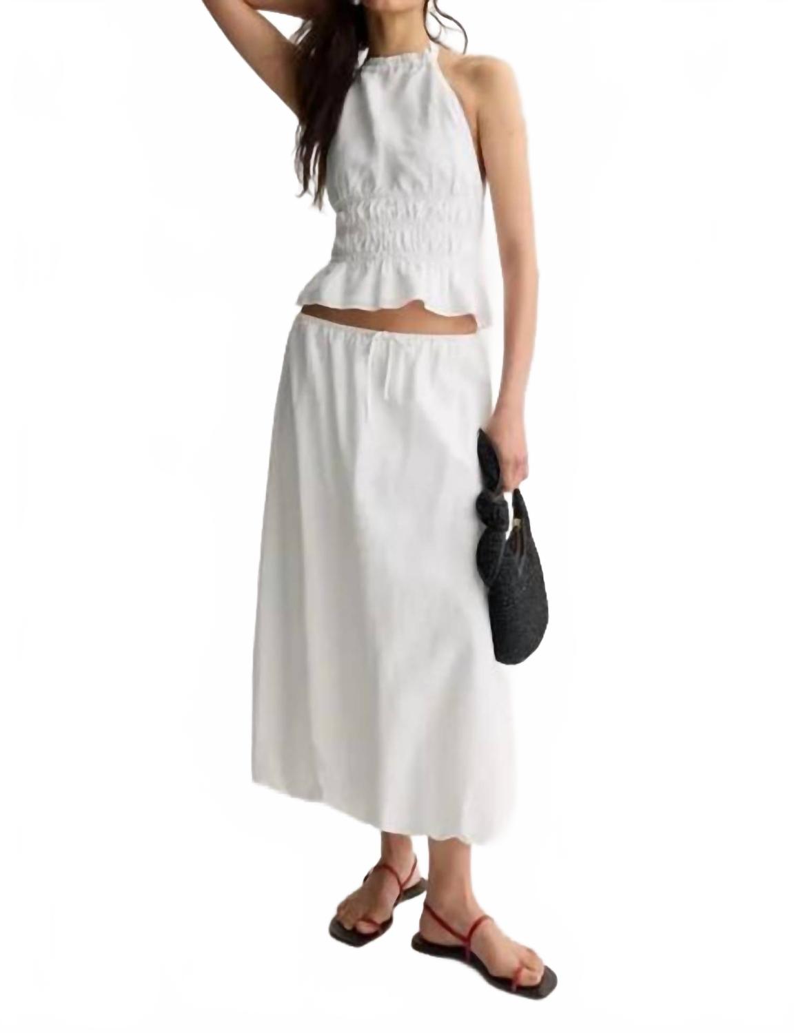 

Onia Пышная юбка миди белого цвета