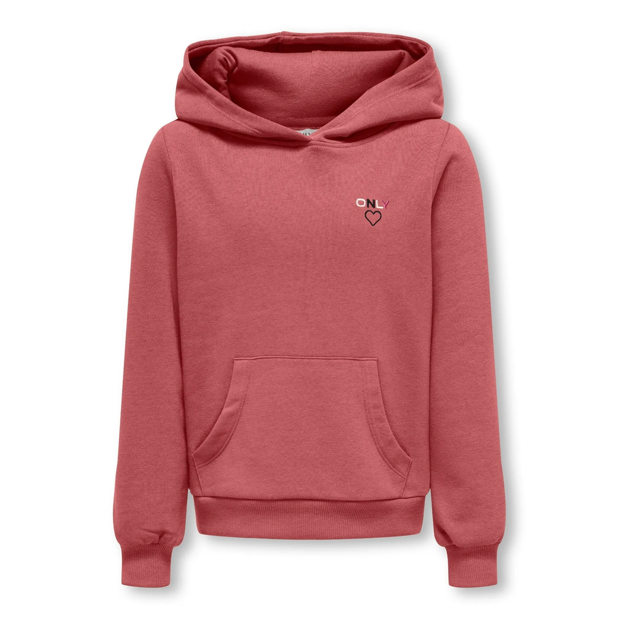 

Толстовка KIDS ONLY с капюшоном «KOGNOOMI L/S ONLY HOOD BF SWT», с логотипом Only, цвет Mineral Red