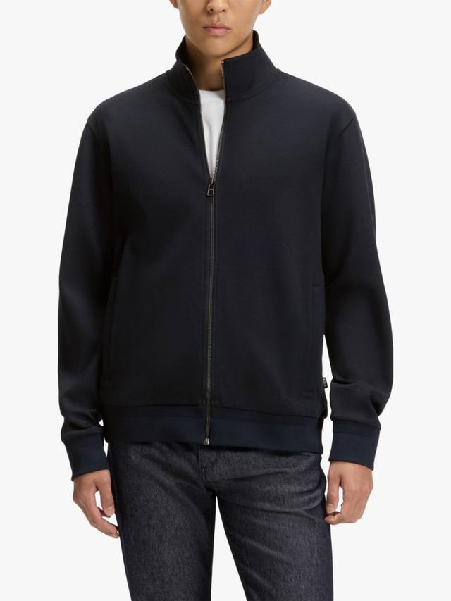 

Байка BOSS Shepherd с застежкой-молнией из хлопковой смеси HUGO BOSS, Dark Blue