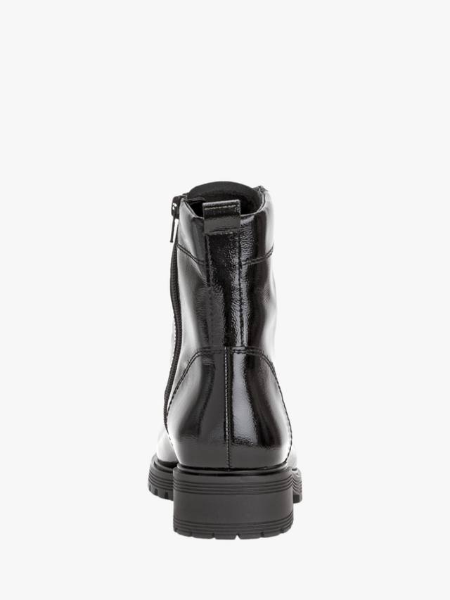 Яркие кожаные байкерские ботинки широкого покроя Gabor, цвет Black Patent — фото 2
