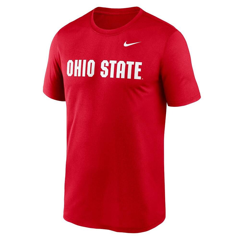 Мужская футболка Nike Scarlet Ohio State Buckeyes Primetime Legend Wordmark, цвет Osu Red — фото 3