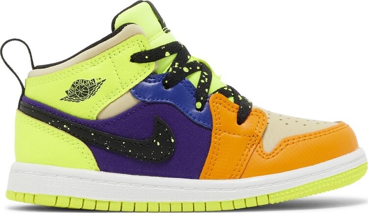 

Кроссовки Air Jordan 1 Mid SE TD 'Volt Vivid Orange', разноцветный