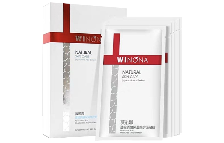 

Увлажняющая восстанавливающая маска для лица с гиалуроновой кислотой антиоксидантная успокаивающая для любого типа кожи 25мл*6 Winona