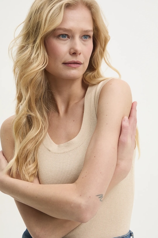 

Топ с добавлением шерсти Answear.Lab, бежевый