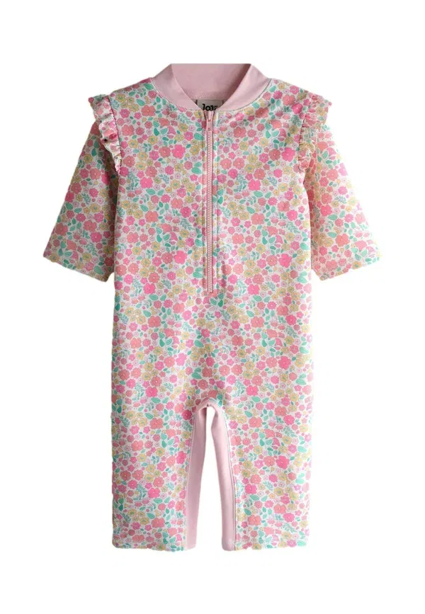 Комбинезон для солнца и купания Regular fit Jojo Maman Bébé, розовый мелкий цветочный принт