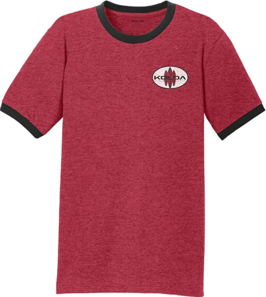 

Koloa Surf Co. Cotton Ringer T-Shirt с овальным логотипом, размеры S-4XL Joe's USA