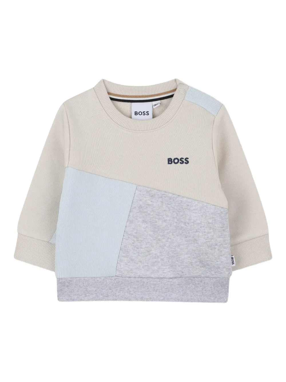

Толстовка в стиле колор-блок BOSS Kidswear, нейтральный