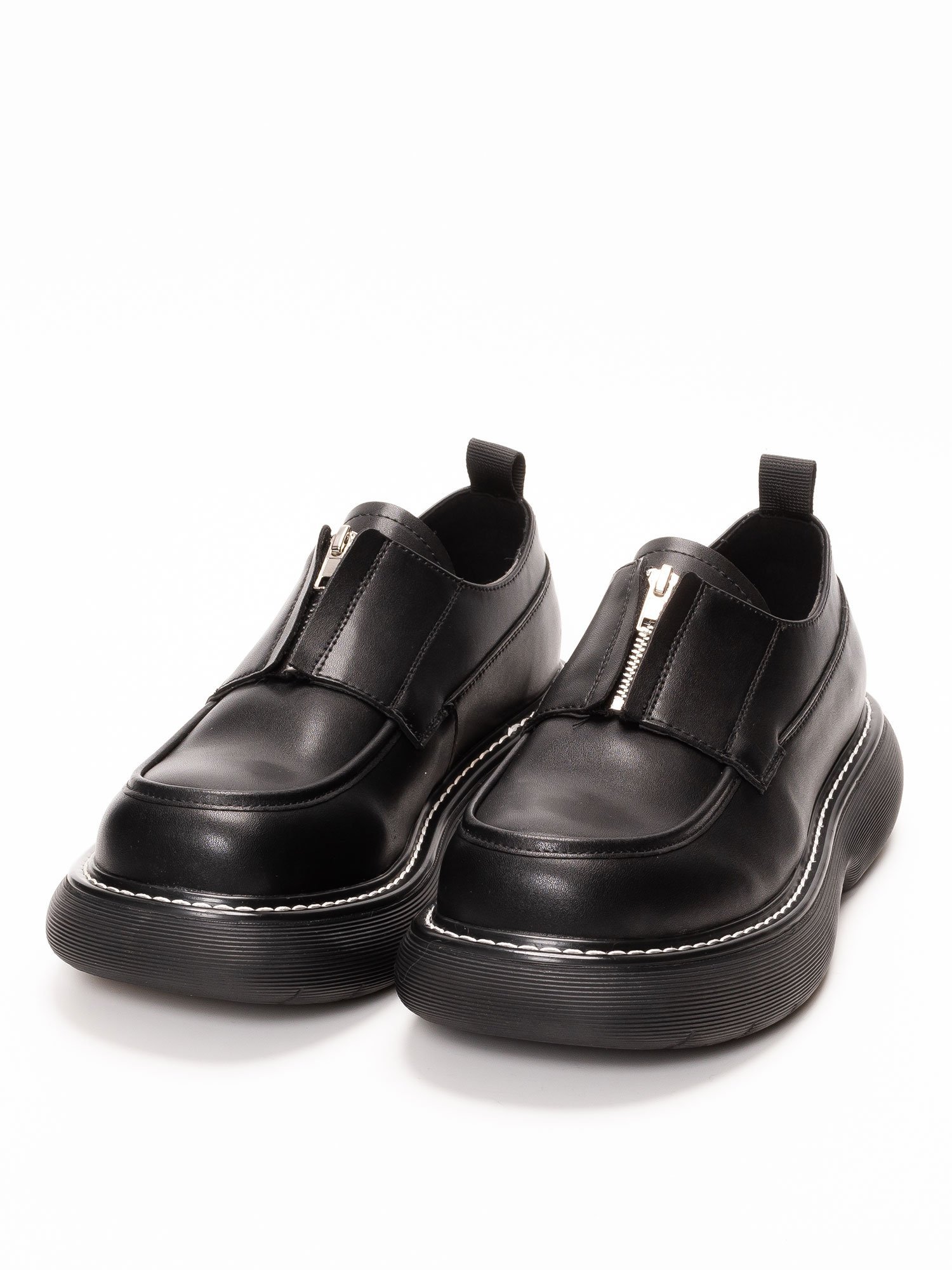 Лоферы SVEC Volume Sole Center Zip, Black — фото 2