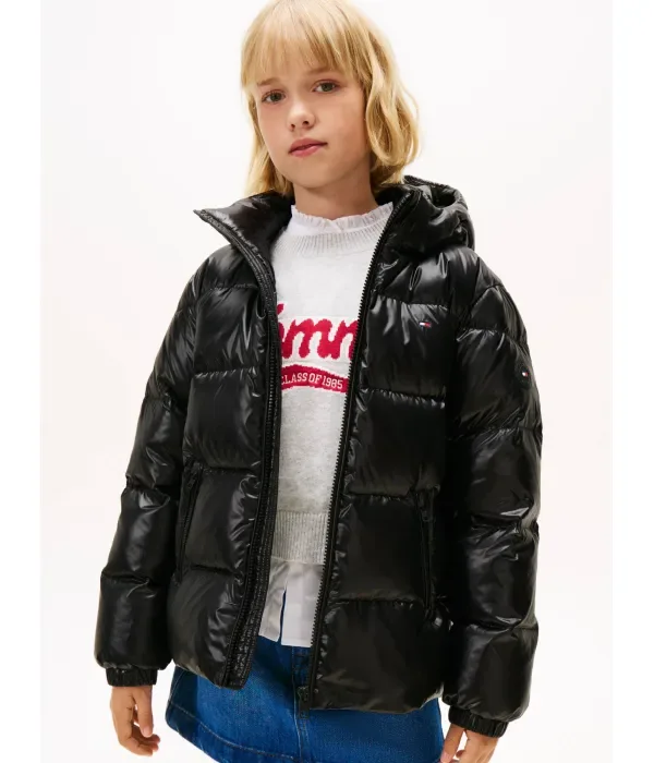 Пуховая куртка regular fit Tommy Hilfiger, черный