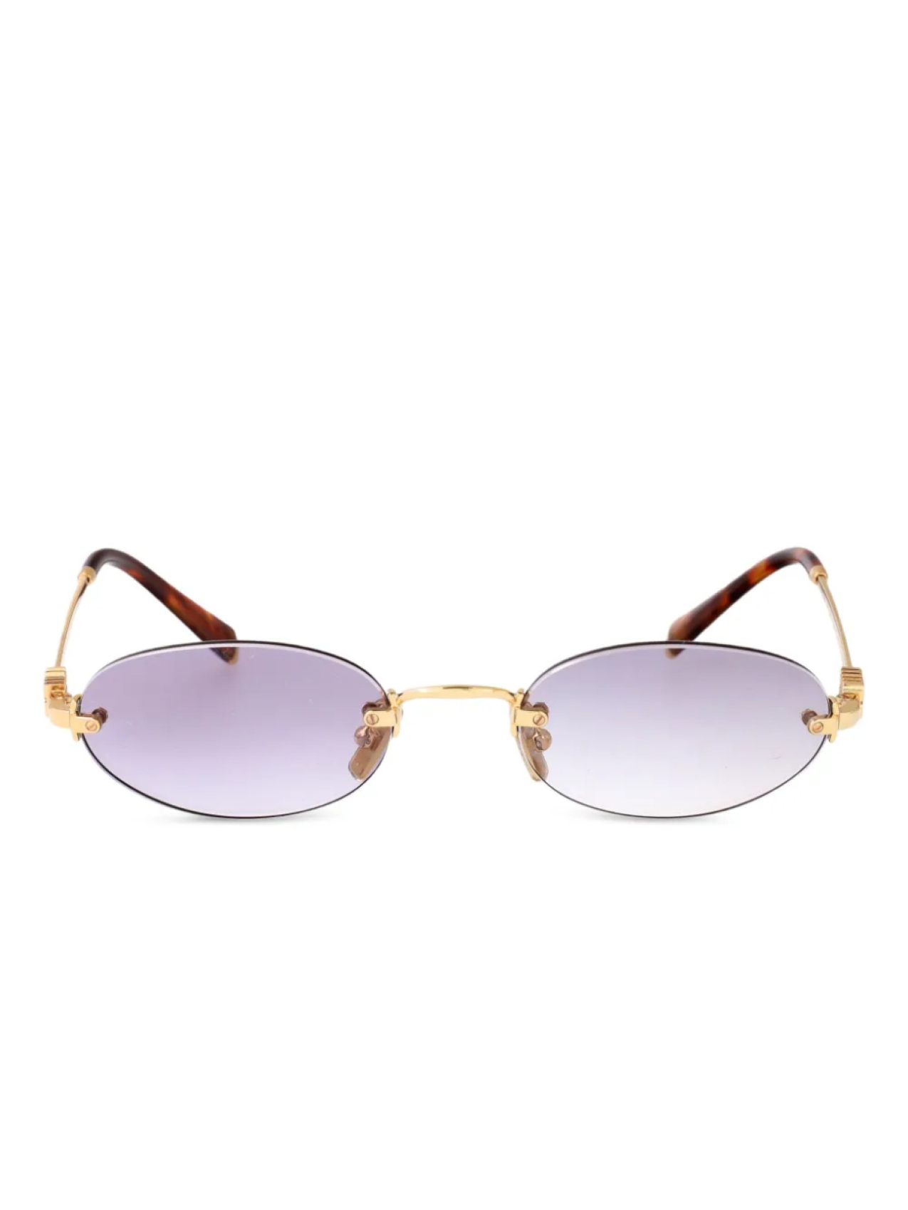 

Miu Miu Eyewear oval-frame солнцезащитные очки, золотой