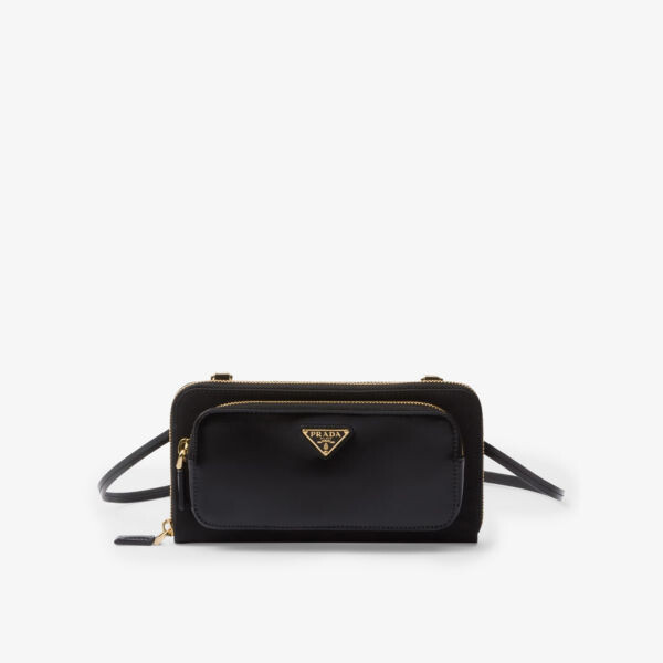 

Мини-Сумка на плечо Re-Nylon из переработанного нейлона и кожи Prada, черный