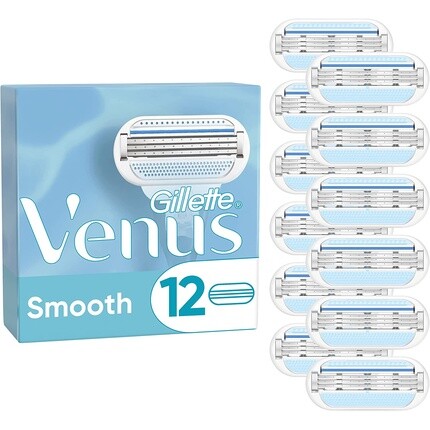 

Запасные лезвия для бритвы Venus Smooth, 12 шт., Gillette
