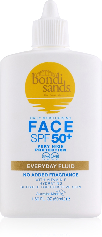 

Жидкое средство для лица с защитой от солнца Spf 50+ для ежедневного использования Bondi Sands, 50 мл