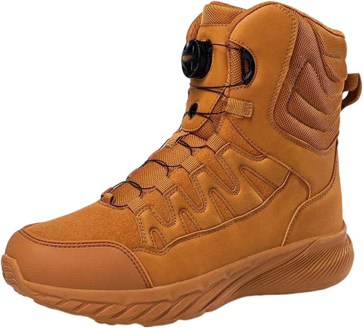 

Мужские походные ботинки Alloaone с вращающейся пряжкой, удобные для прогулок, тренировок, работы и безопасности, дышащие, оранжевый