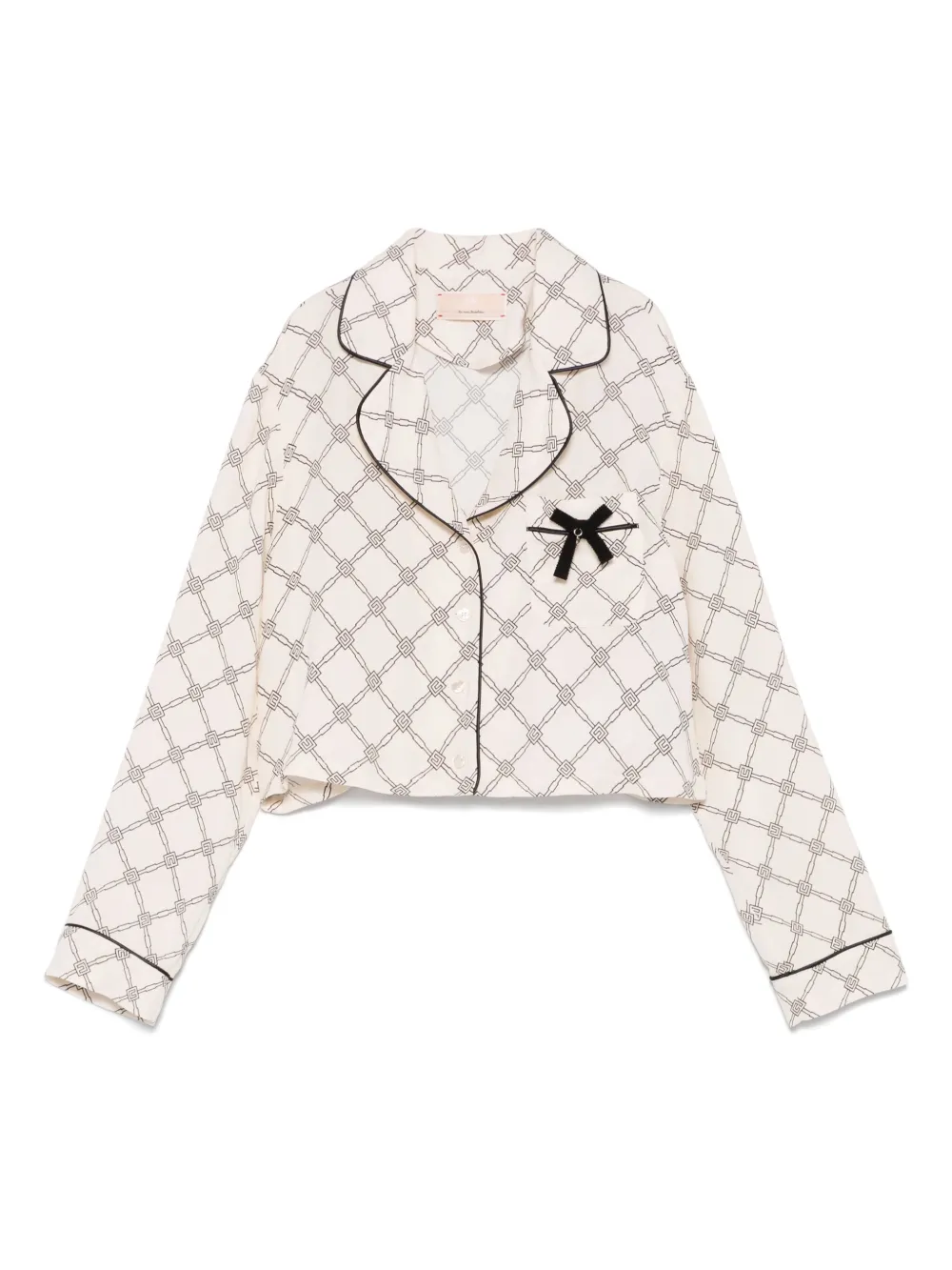 

Рубашка с логотипом Elisabetta Franchi La Mia Bambina, нейтральный