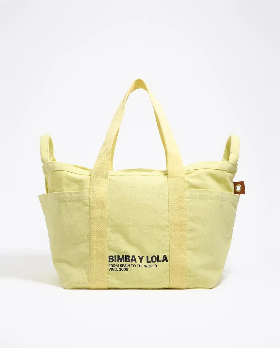 

Большая пляжная сумка для женщин из ткани Bimba Y Lola, лимонный