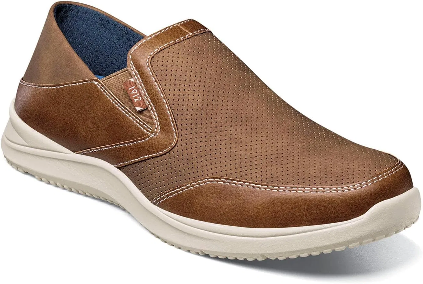 Мужские мокасины Nunn Bush Conway Ez с закрытым носком и мягким верхом, Light Brown — фото 2