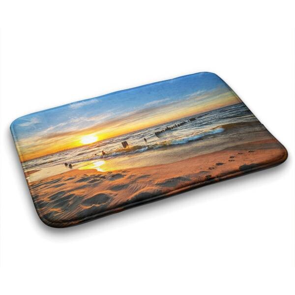 

Коврик для ванной Tulup Sonnenuntergang Strand, 90x1x90 см, оранжевый