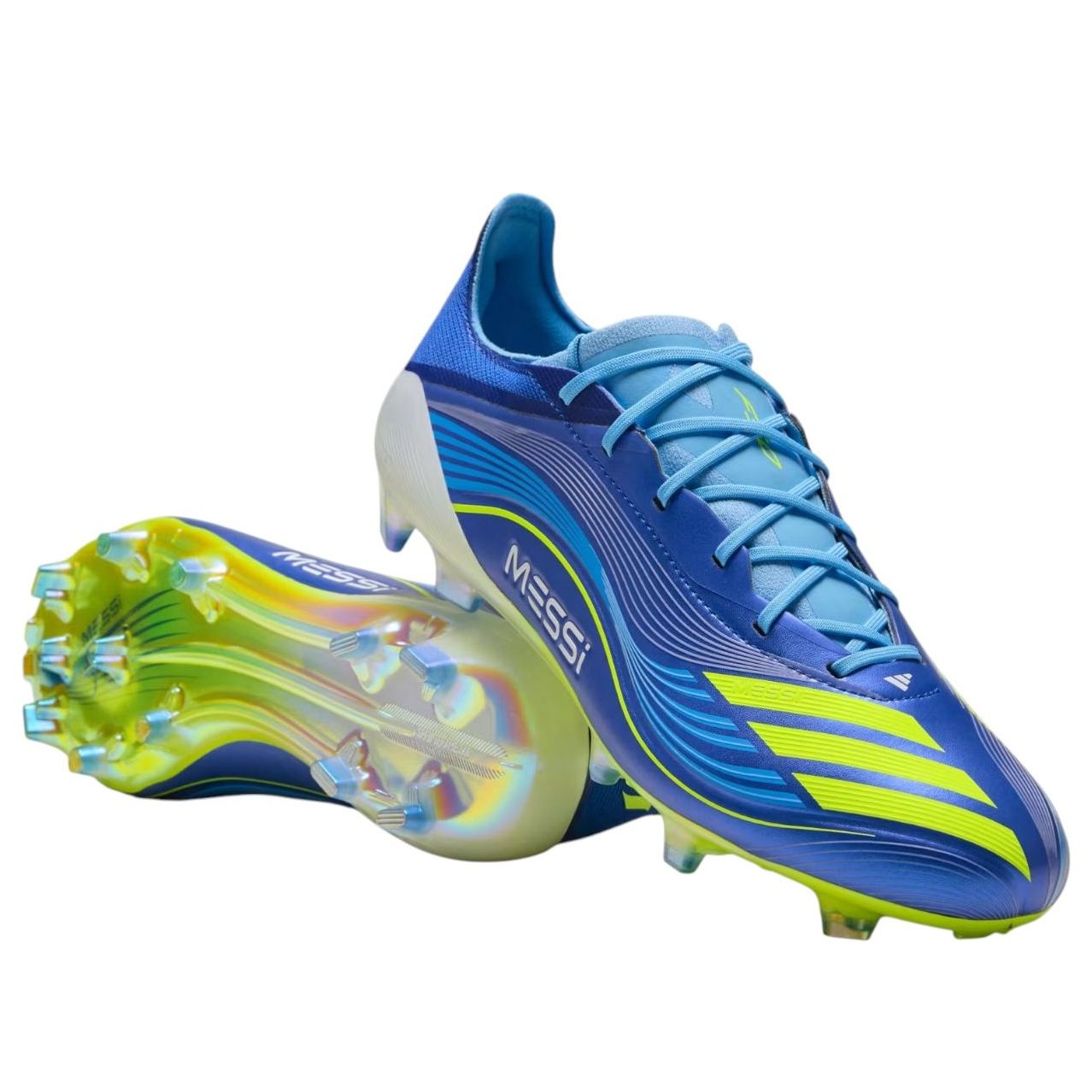 Футбольные бутсы Adidas F50 Messi Elite FG 'Royal Blue Solar Yellow' — фото 4