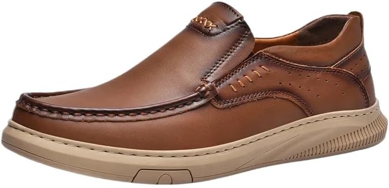 

Мужские лоферы с подкладкой из натуральной кожи и поддержкой свода стопы Swzec, коричневый