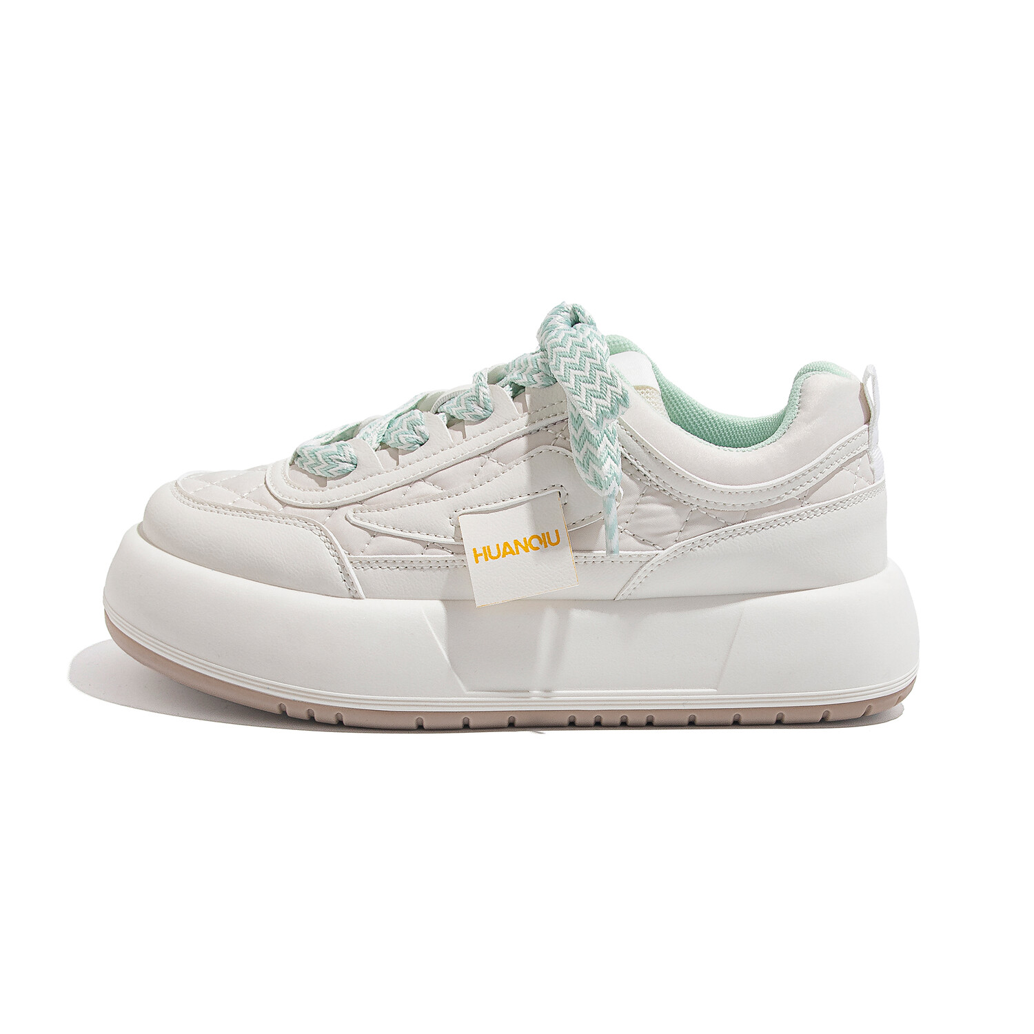 

Кроссовки HUANQIU Skateboarding Shoes Women's Low-top Beige/Green, зеленый