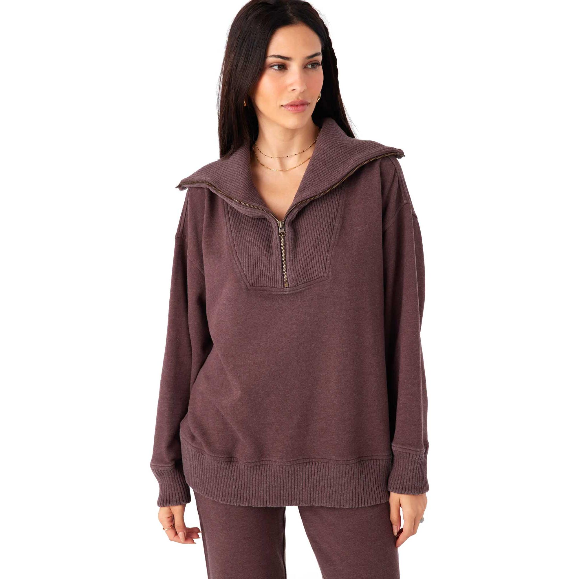 

Женская толстовка Karma из французской махровой ткани с половинной молнией O'Neill, Chocolate, Коричневый, Женская толстовка Karma из французской махровой ткани с половинной молнией O'Neill, Chocolate