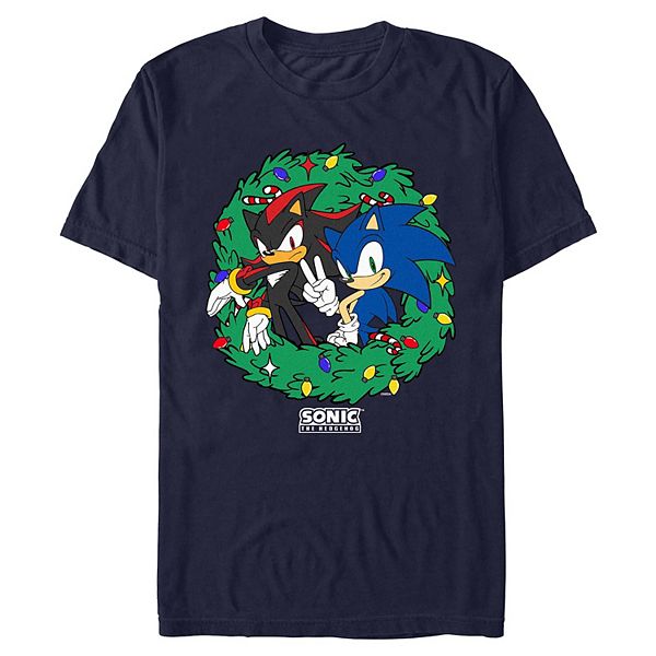 

Футболка с принтом "Sonic the Hedgehog" в виде рождественского венка Licensed Character