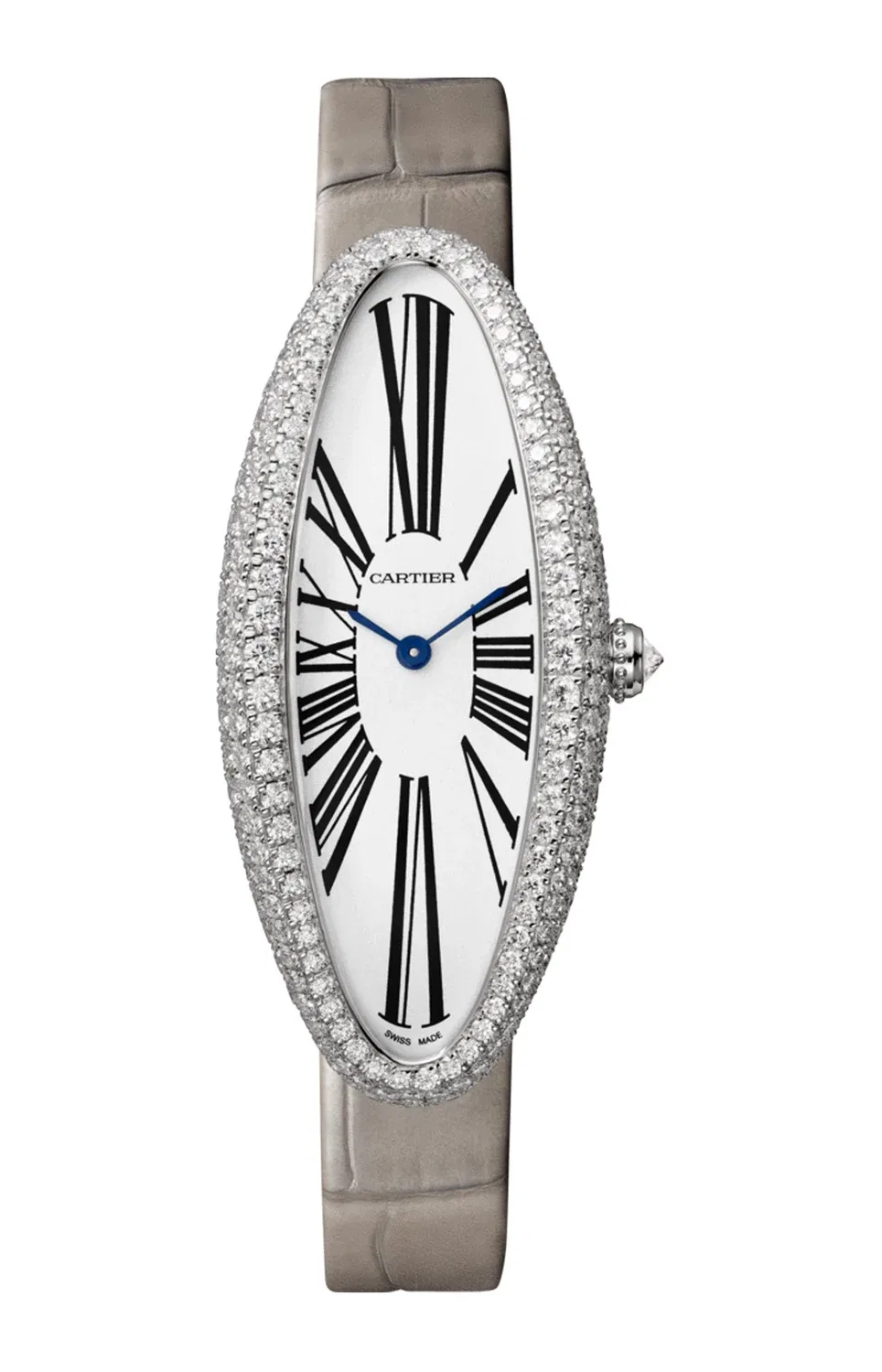 BAIGNOIRE ALLENGEE БЕЛОЕ ЗОЛОТО, БРИЛЛИАНТЫ, КОЖА АЛЛИГАТОРА - WJBA0007 - WJBA0007 CARTIER, черный