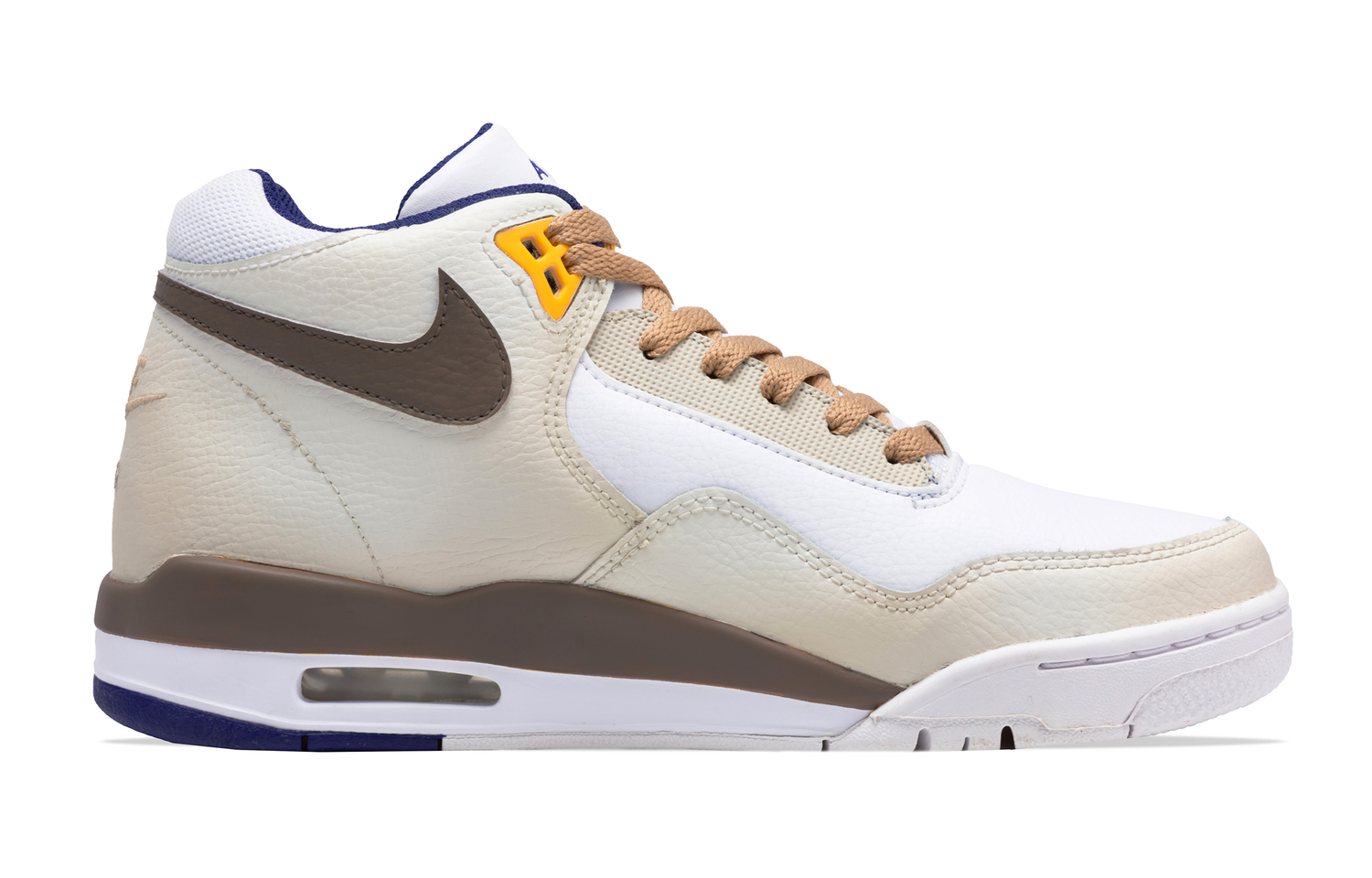 Nike Flight Legacy Vintage Кроссовки баскетбольные мужские мидтоп White/Yellow/Brown — фото 2