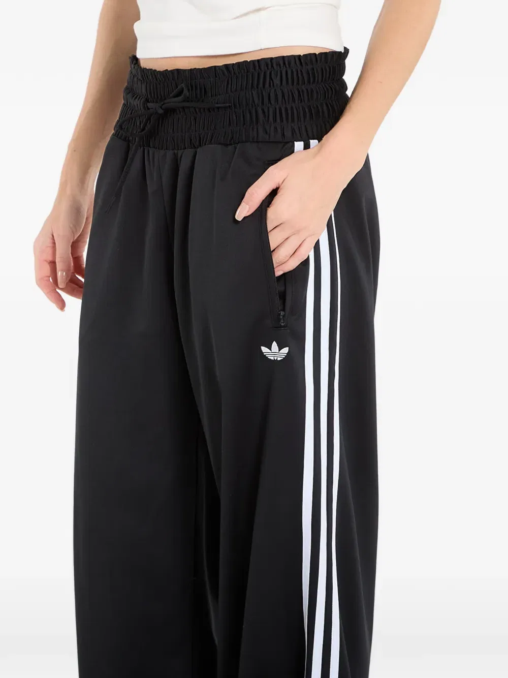 Спортивные брюки Firebird с присборенной отделкой Adidas, черный — фото 4