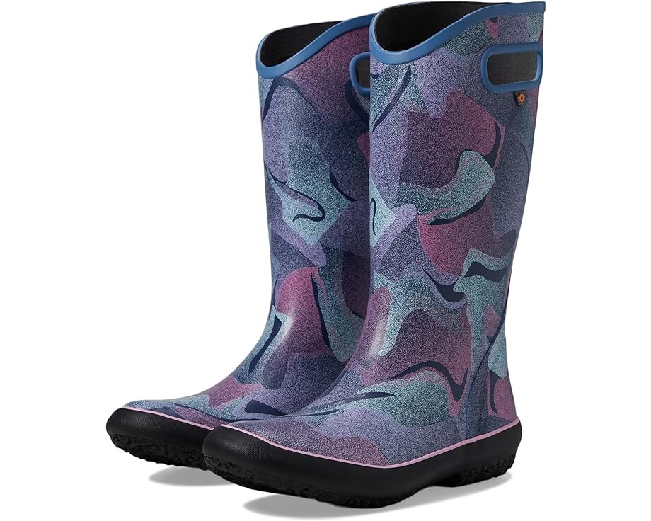 

Ботинки Bogs Rainboot - Abstract Shapes, синий