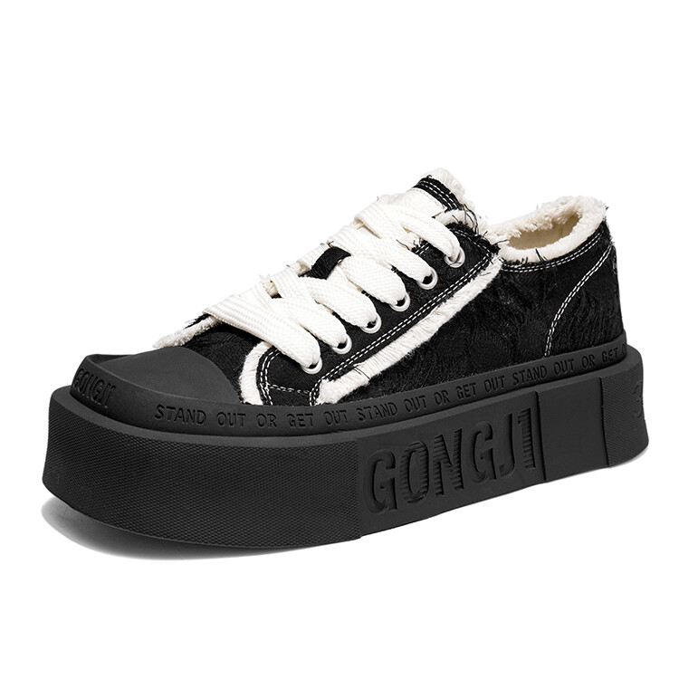 Кроссовки GONGJI Skateboarding Shoes Women's Low-top Black, цвет Dark night — фото 3