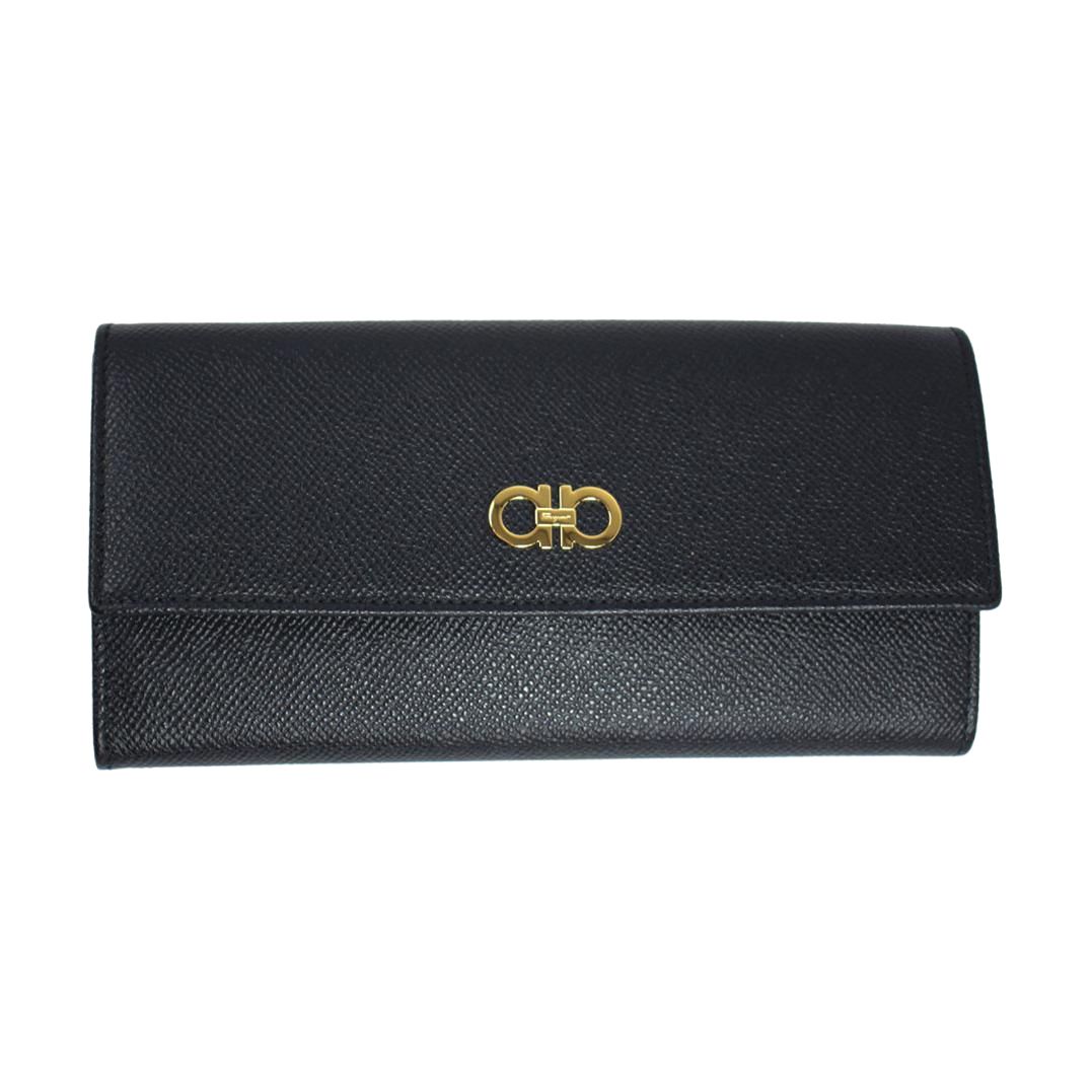 

Ferragamo Кожаный женский кошелёк GANCINI чёрный