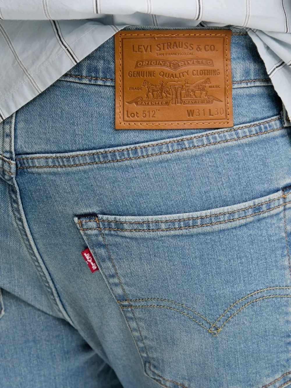 Зауженные джинсы 512 кроя слим Levi'S, синий — фото 4