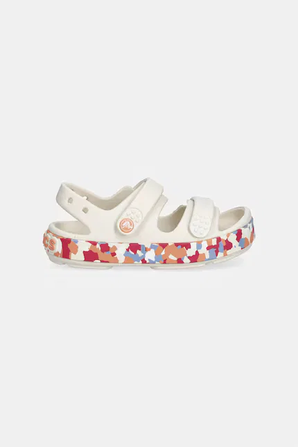 Сандалии детские с ремешком Crocband Cruiser Glow Confetti Band Sandal T Crocs, бежевый — фото 2