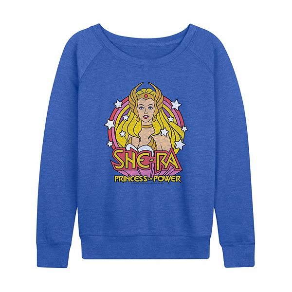 

Женская футболка с длинным рукавом she-ra со звездами french terry Licensed Character, Heather Royal Blue