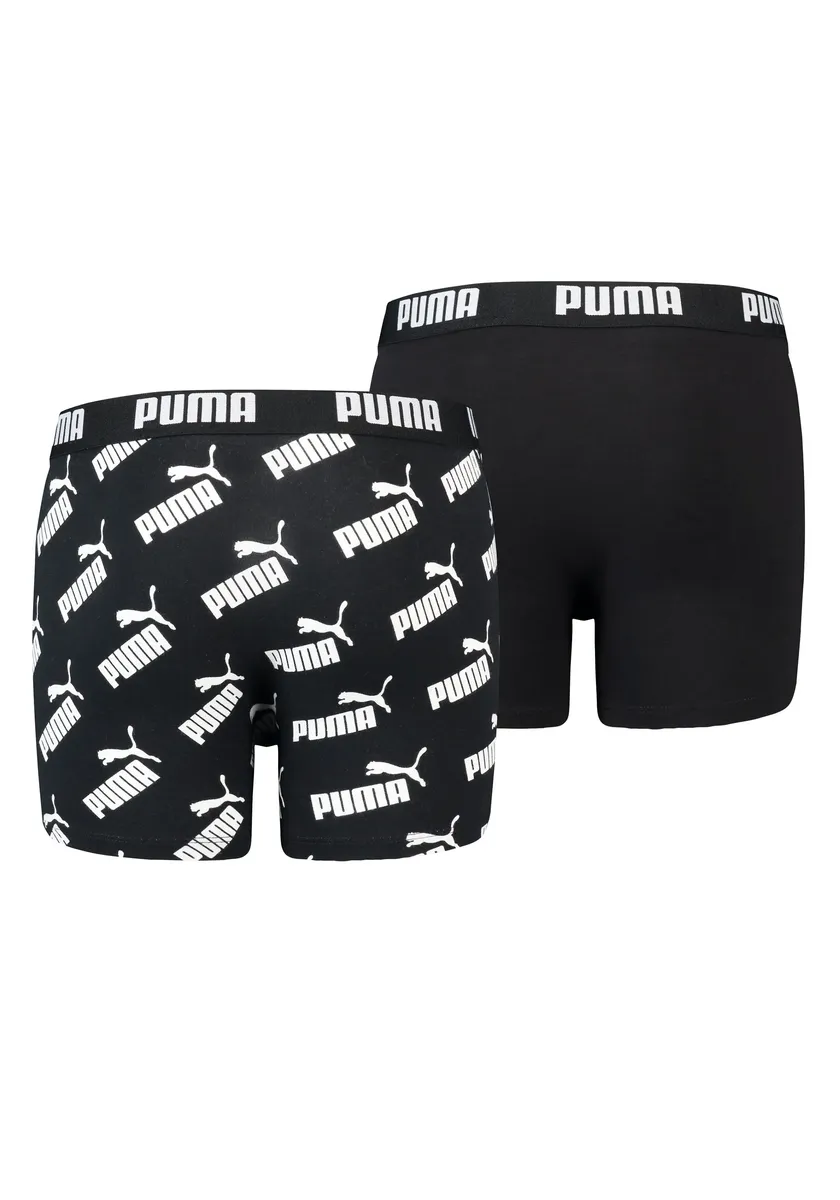 Боксеры PUMA (2 шт.), с широким поясом с логотипом, цвет Schwarz, Bedruckt — фото 3