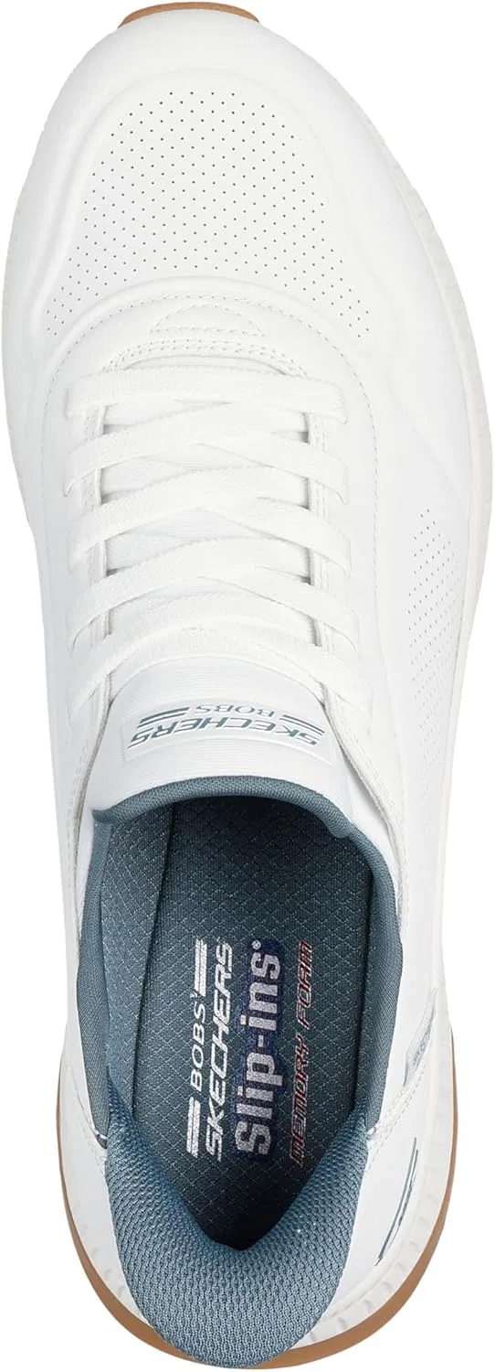 Мужские туфли Skechers BOBS Squad 4 Direct без шнурков, White — фото 2