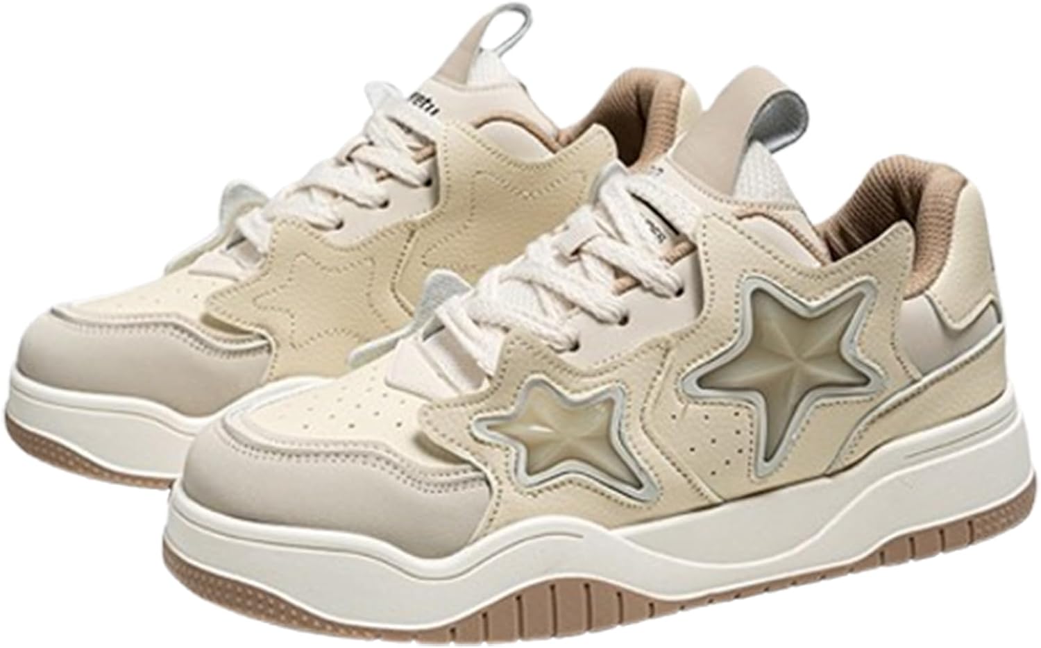 

Мужские кроссовки Y2K Star Platform, массивные комфортные для ходьбы, с нескользящей резиновой подошвой, для всех сезонов, с круглым носком Arts Fu Fu, коричневый