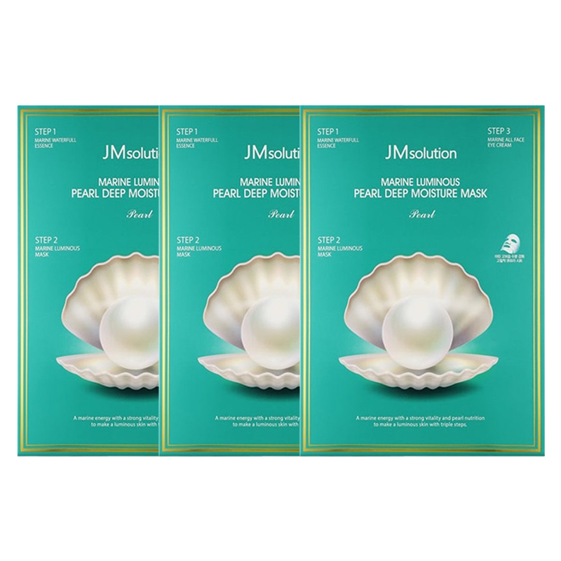 

JM Solution Pearl Trilogy маска для лица успокаивающая увлажняющая для всех типов кожи 10 шт/уп *3*4*5 JMsolution