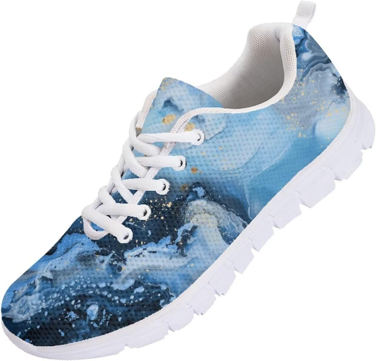 

Мужские кроссовки Funnydude Funny Print для бега, легкие, дышащие, с сеткой, удобные спортивные обувь, голубой