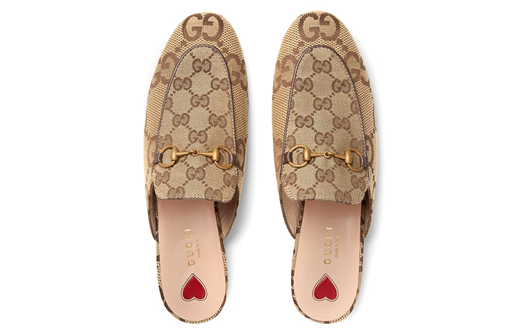 Тапочки (WMNS) Gucci Jumbo GG Princetown Slipper 'Camel Ebony' 475094-UKO60-2588 — фото 3