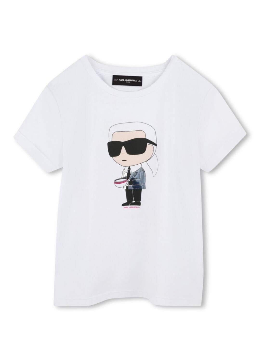 

Футболка с графичным принтом Karl Lagerfeld Kids, белый