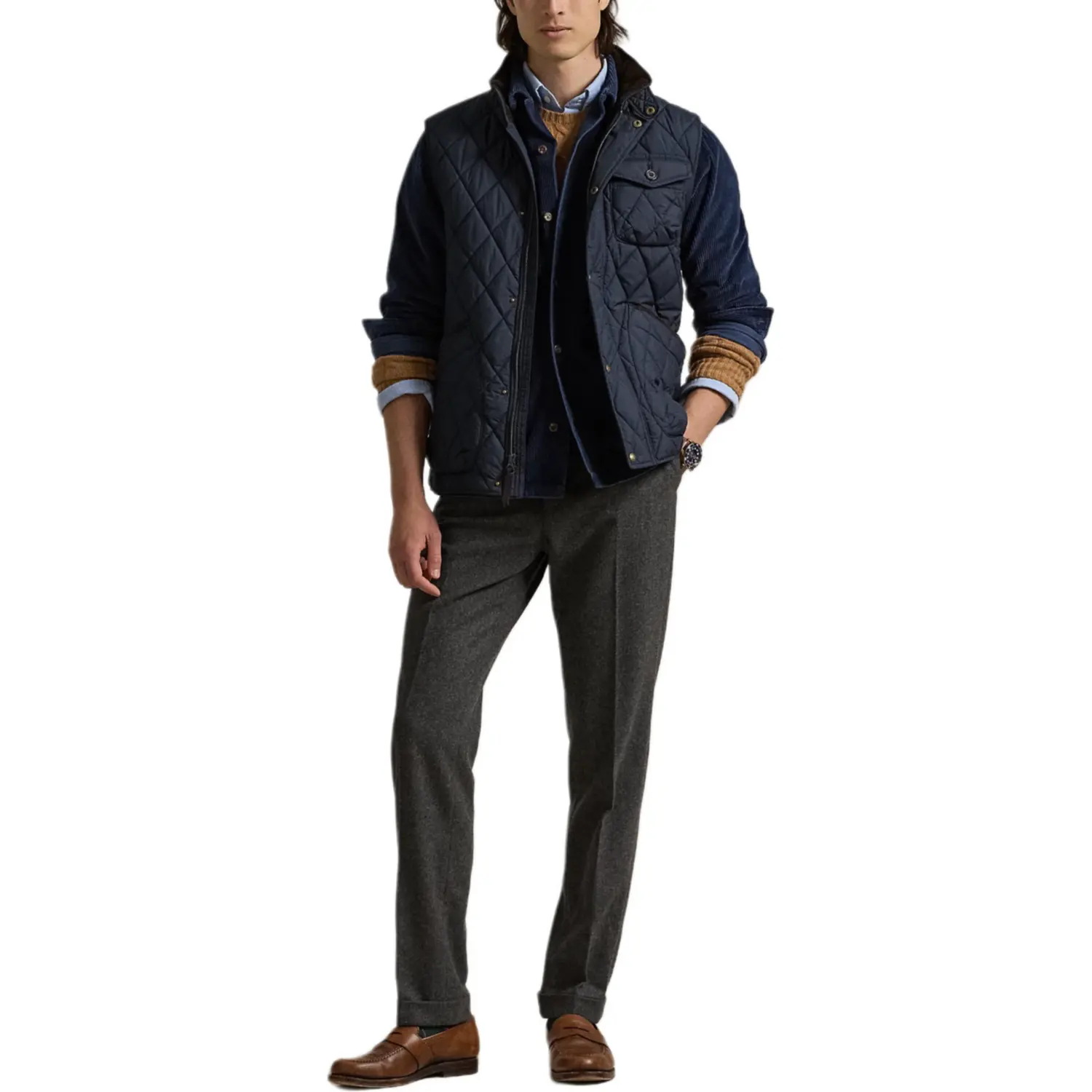 Polo Ralph Lauren Стеганый жилет, Dark Blue — фото 4